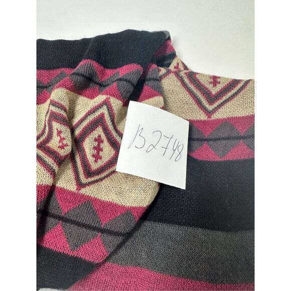 Say What? Lima Aztec Hooded Cardigan Duster Size M Made in USA - Picture 9 of 9